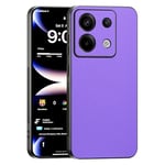 TAUYN Coque pour Xiaomi Redmi Note 13 Pro 5G / Poco X6 5G, Ultra-Fin Premium PU Cuir Back et Monture en Silicone Souple Etui, Antichoc, Anti-Rayures Bumper Housse. - Violet