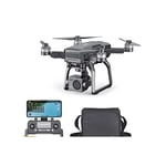 LUXWALLET Skyline² 5 GHz Professionnelle Drone avec Vrai 4K Caméra, GPS, Suspendu Cardan et Transporteur Cas, 30km/h-3km Distance, Noir