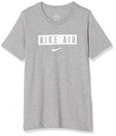 Nike B NSW Tee Air Box T-Shirt Garçon DK Grey Heather/White FR: M (Taille Fabricant: M)