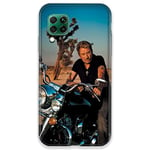 Coque Pour Huawei P40 Lite Johnny Hallyday Moto