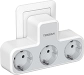 3 En 1 Multiprise Murale, 3600W Prise Multiple Avec 3 Prises De Courant, Multiprise Plate Compatible Avec Phone Et Laptop, Prise Electrique Murale Sans Fil Pour La Maison Et La Cui[MUL211865]