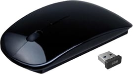 100102-Souris Sans Fil Optique-Souris Ergonomique Sans Fil-Technologie Sans Fil 2,4 Ghz-Sélection Dpi 800/1600-4 Boutons Et 1 Molette De Défilement-Connexion Usb-Avec Piles-Noire