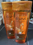 2 X 400ml L'OREAL ELVIVE EXTRAORDINARY OIL NOURISHING SHAMPOO Dry/Very Dry Hair