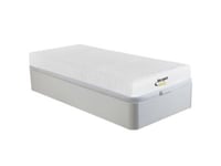 Ensemble 90 x 190 cm sommier coffre blanc + matelas mousse 7 zones ép.12cm - STELO KIDS de MORGENGOLD