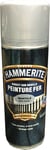 PEINTURE BOMBE AEROSOL HAMMERITE FER DIRECT ROUILLE GRIS ARGENT MARTELÉ 400 M