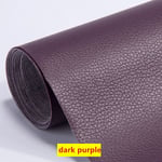 Patch En Cuir Noir Auto-Adhésif,Tissu En Cuir Pu,Patchs De Réparation,Autocollant Pour Canapé,Siège De Voiture,Table,Chaise,Maroquinerie À La Maison - Type Dark Purple-100x137cm