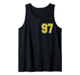 Number 97 in Yellow Black White Pocket Version Tank Top