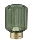 Reality Leuchten R57761115 Lord R57761115 Lampe de table à 4 LED tactiles en métal laiton mat et verre vert 1,5 W