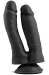 Realistic Penis Double Penetration Black 18,5 cm