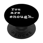 You Are Enough Retro Typewriter Style Motivational Quote PopSockets Adhesive PopGrip