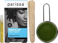 Parissa No-Strip Face & Lip Hot Wax Kit for Short & Coarse Hair Removal At-Home