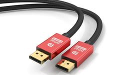 NÖRDIC 5m nylonflettet Displayport 2.1-kabel DP40 UHBR10 40Gbps 8K30Hz 4K144Hz