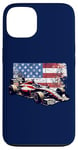 iPhone 13 Vintage Auto Racing Car American Flag 4th of July, Auto Race Case