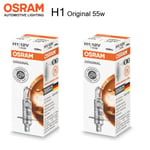 Osram H1 ORIGINAL 55w halogen lampor 12v DC   P14.5s Metall utseende