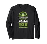 Alligators Make Me Smile You Not So Much Bohemian Rainbow Long Sleeve T-Shirt