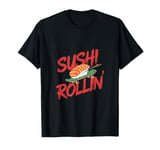 Funny Sushi Rollin - Sushi Chef Skateboarding T-Shirt