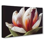 Feisty Flower Canvas Wall Art Print Ready to Hang, Framed Picture for Living Room Bedroom Home Office Décor, 30x20 Inch (76x50 cm)