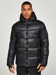 Zavetti Canada Malvini 2.0 Shiny Padded Jacket - Black, Black, Size S, Men