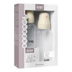 BIBS Grow and Flow Baby Bottle Round Silicone Set 150 ml/270 ml - Ivory