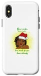 Coque pour iPhone X/XS Cher Père Noël, avant que je ne t'explique à quel point tu sais déjà amusant