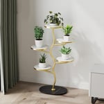 Zstar Support pour plantes en métal - Étagère à plantes à plusieurs niveaux - Escalier de plantes - Design de branche emboîtée - Étagère haute pour l'intérieur, salon