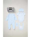 Rock A Bye Baby Boy Cotton 5-Piece Gift Set - Sky Blue - Size 0-3M