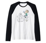 Peanuts Xmas Snoopy Woodstock Linus Snowman Vintage 80s 90s Raglan Baseball Tee