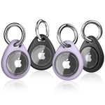 Biuupa 4 Pièce Airtag Porte Clé pour Apple AirTag 2021 TPU Etui Airtag et Ant...