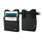 MOBILIS Holster pour Tablette 10-11" avec Ceinture, Support Stylet et Pochette Accessoires Étui Textile de Transport pour Tablette 24x17x2,5 cm Système d'Accès Facile, Noir