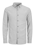 Jack & Jones Jjeclassic T-Shirt mélangé Ls Sn Chemise, Gris Clair chiné, L Homme