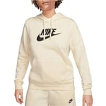 NIKE Club Flc Hooded Sweatshirt Coconut Milk/Black M