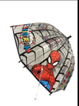 Spiderman Umbrella Kids Childrens Transparent POE Dome Umbrella 65cm X 45cm