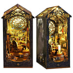 DIY Book Nook Kit – Maison de poupée Miniature en Bois avec Meubles et lumière LED, Puzzle 3D , Serre-Livres d'art, Construction pour Les Personnes de Plus de 14 Ans(Detective Agency)