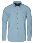 Pinewood Skjorta LS Namibia Travel Check 5341 (Färg: Fog Blue/Off White, Storlek: XL)