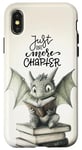 Coque pour iPhone X/XS Book Lover Bookish Just One More Chapter Dragon