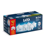 LAICA Bi-Flux Water Filter Cartridges 6 Pack (6 Months Supply), Preserves Mineral Salts While Reducing Chlorine & Heavy Metals & Reduces Hardness in Tap Water -