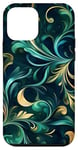 iPhone 12 mini Elegant Green Nature Plants Swirling Pattern Case