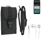 For Nokia C21 + EARPHONES Belt bag outdoor pouch Holster case protection sleeve