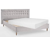 Atlantic Home Collection Cadre de lit Veronika 180 x 200 cm avec Matelas TFK 7 Zones, Coffre de lit et sommier à Lattes