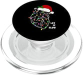 Funny Santa Hat Xmas Let It Flow Anatomy Heart Cardiac Nurse PopSockets PopGrip pour MagSafe