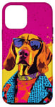 Coque pour iPhone 12 mini Pop Art coloré pour chien de sang