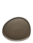 Aida Raw Metallic Brown - Organic Middags Tallerken 1 Stk 29X25 Cm Brun