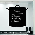 Sticker Tableau Noir CUISINIÈRE 40 x 40 cm, Adhésif Ardoise Effaçable, Décoration MÉMO pour Cuisine, TO DO LIST, Autocollant mural de qualité Made in Europe