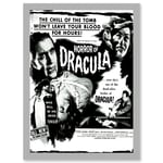 Vintage Movie Film Horror Dracula Cushing Vampire USA A4 Artwork Framed Wall Art Print