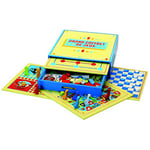 Jeujura- Horse Grand Coffret de Jeux-200 REGLES Petits Chevaux, oie, Dames, marelle, Mikado, Tangram, Dominos, 54 Cartes. -l'arbre à Jouer-Jeu de Société-Âge Minimum : 3 Ans, 66200