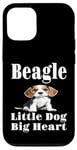 Coque pour iPhone 12/12 Pro Drôle Beagle Little Dog Big Heart Dog Lover Mom Dad Grandma