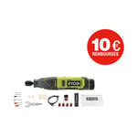 Mini-outil multifonction Ryobi RRT4-120GA15 - 4V - 1 Batterie 2.0Ah - 1 Câble usb c - 15 Accessoires