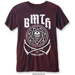 Bring Me The Horizon Men's Fashion Tee: Crooked Young (burn Out) - Blue,red