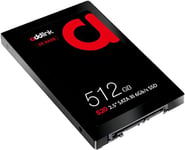 Addlink S20 3D NAND SSD SATA III 6 GB/s 2,5 Pouces / 7mm Interne Solid State Drive avec écriture 500Mo s/s Lire / 550Mo (512Go 3D NAND) 512GB