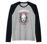 Terrifying Clown Face Killer Clown Costume Horror Vibes Raglan Baseball Tee